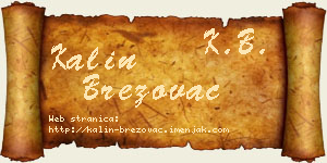 Kalin Brezovac vizit kartica